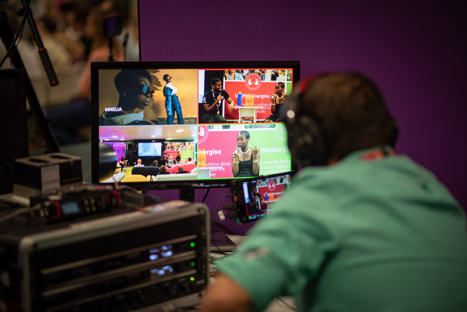 Live broadcast production control desk